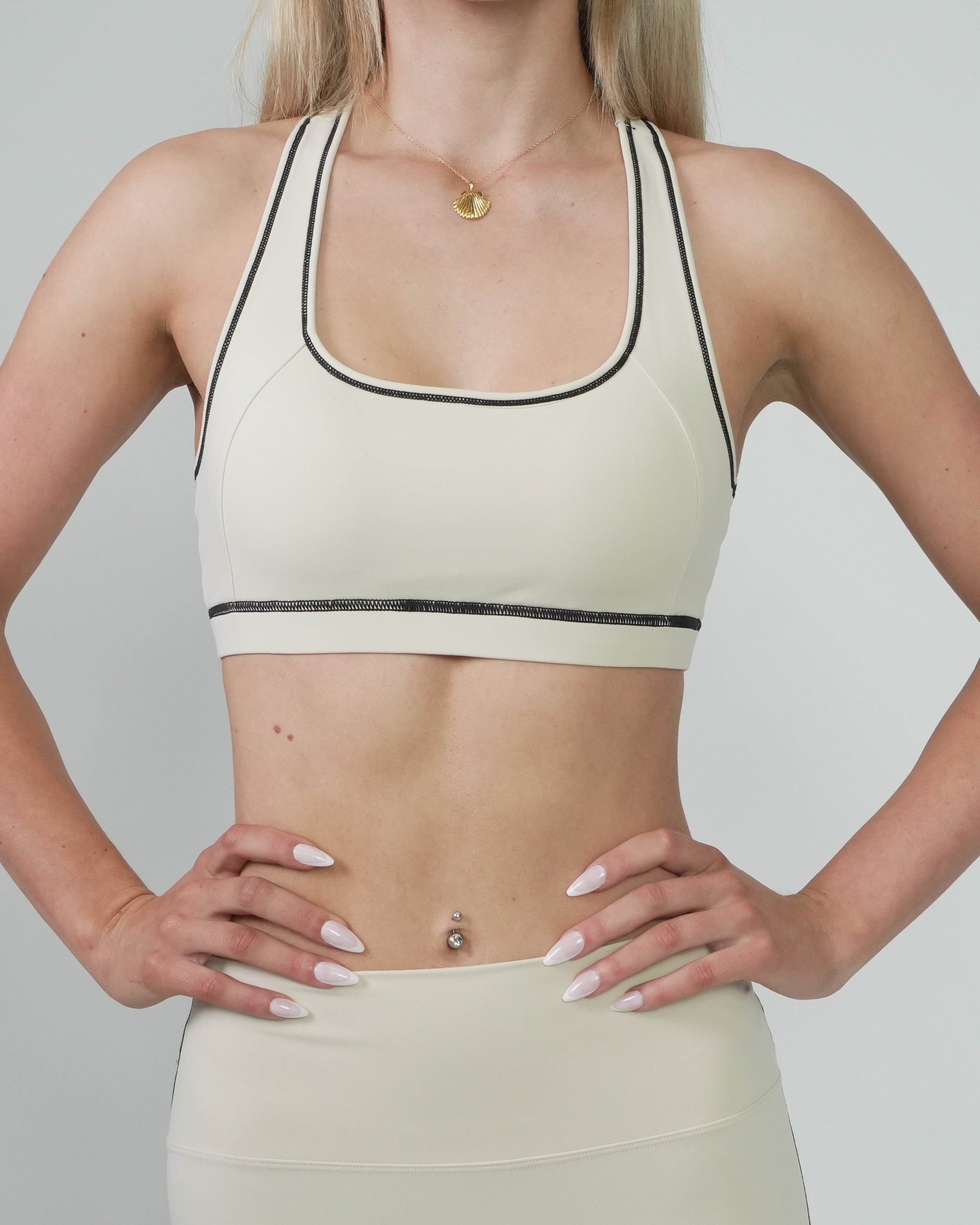 Stitch Contour Crop | Custard