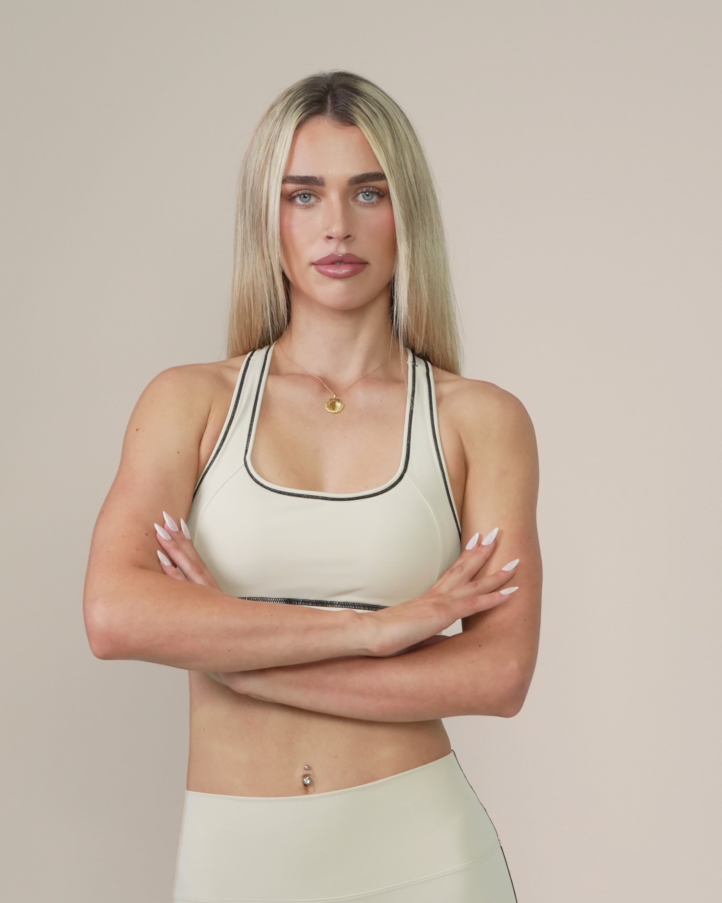 Stitch Contour Crop | Custard