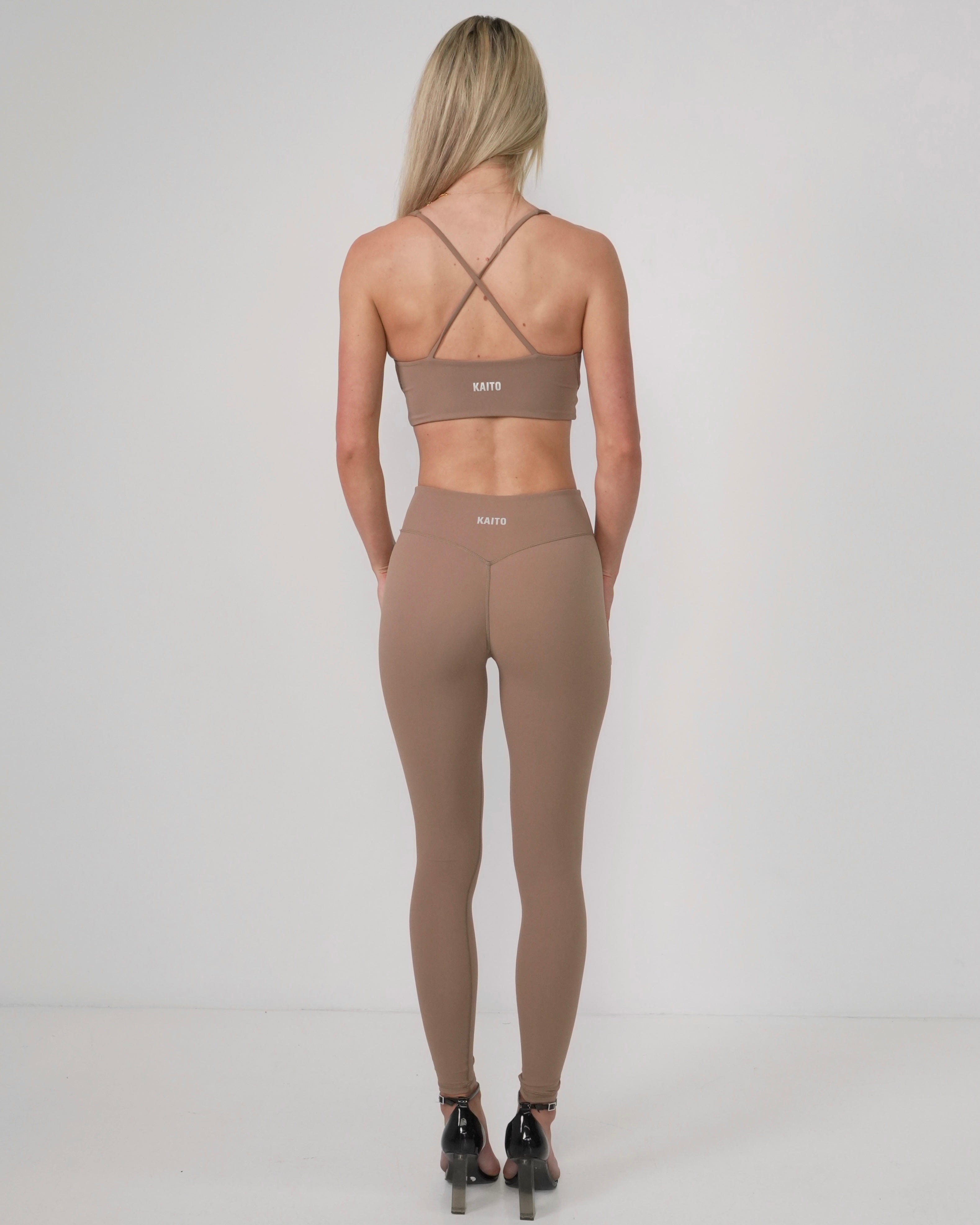 Tummy Control Invisible Scrunch Leggings | Latte