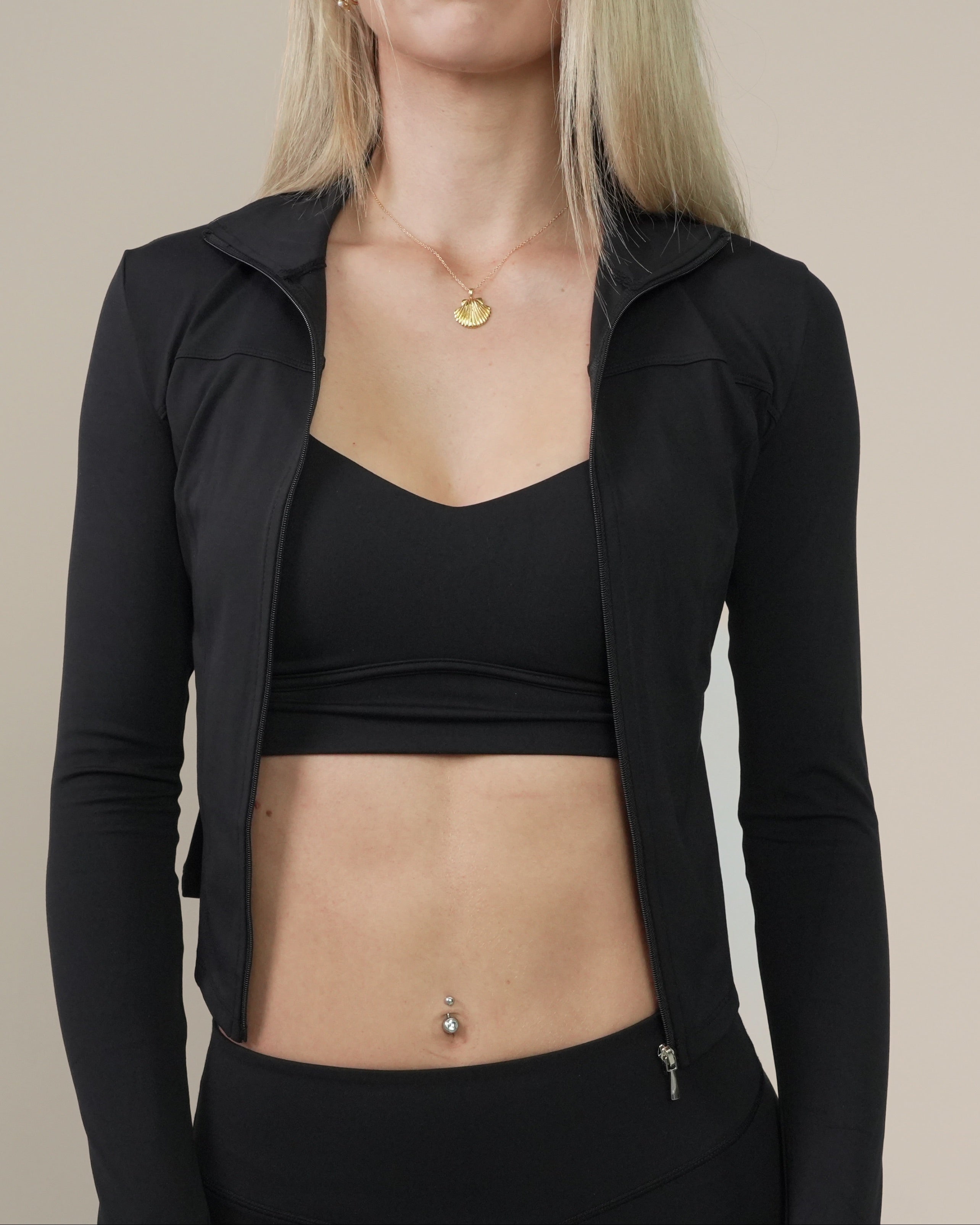 Sculpt Zip Jacket | Black
