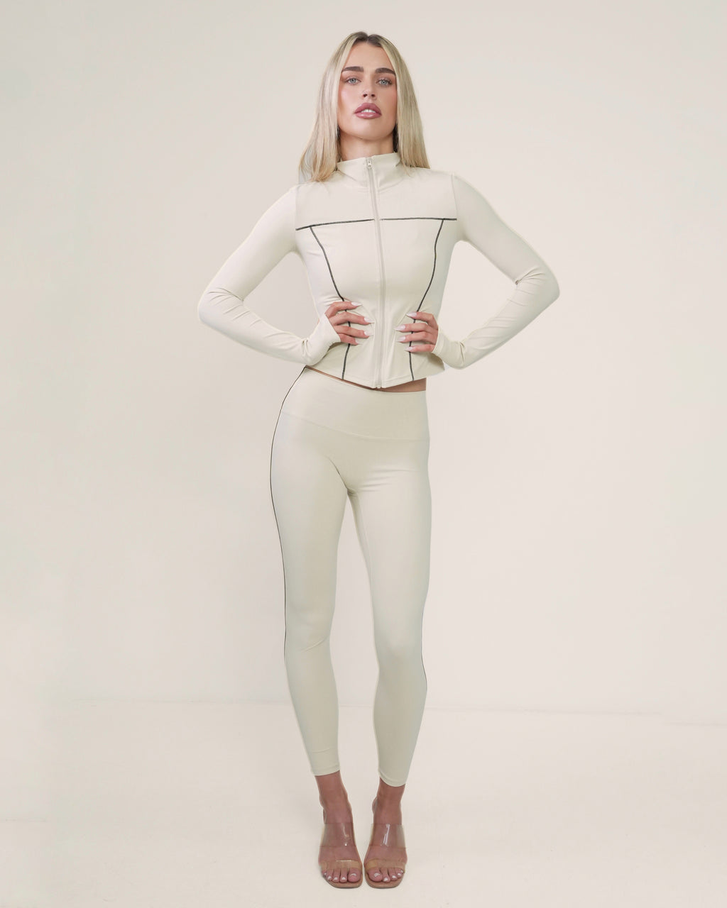 Stitch Contour Jacket | Custard