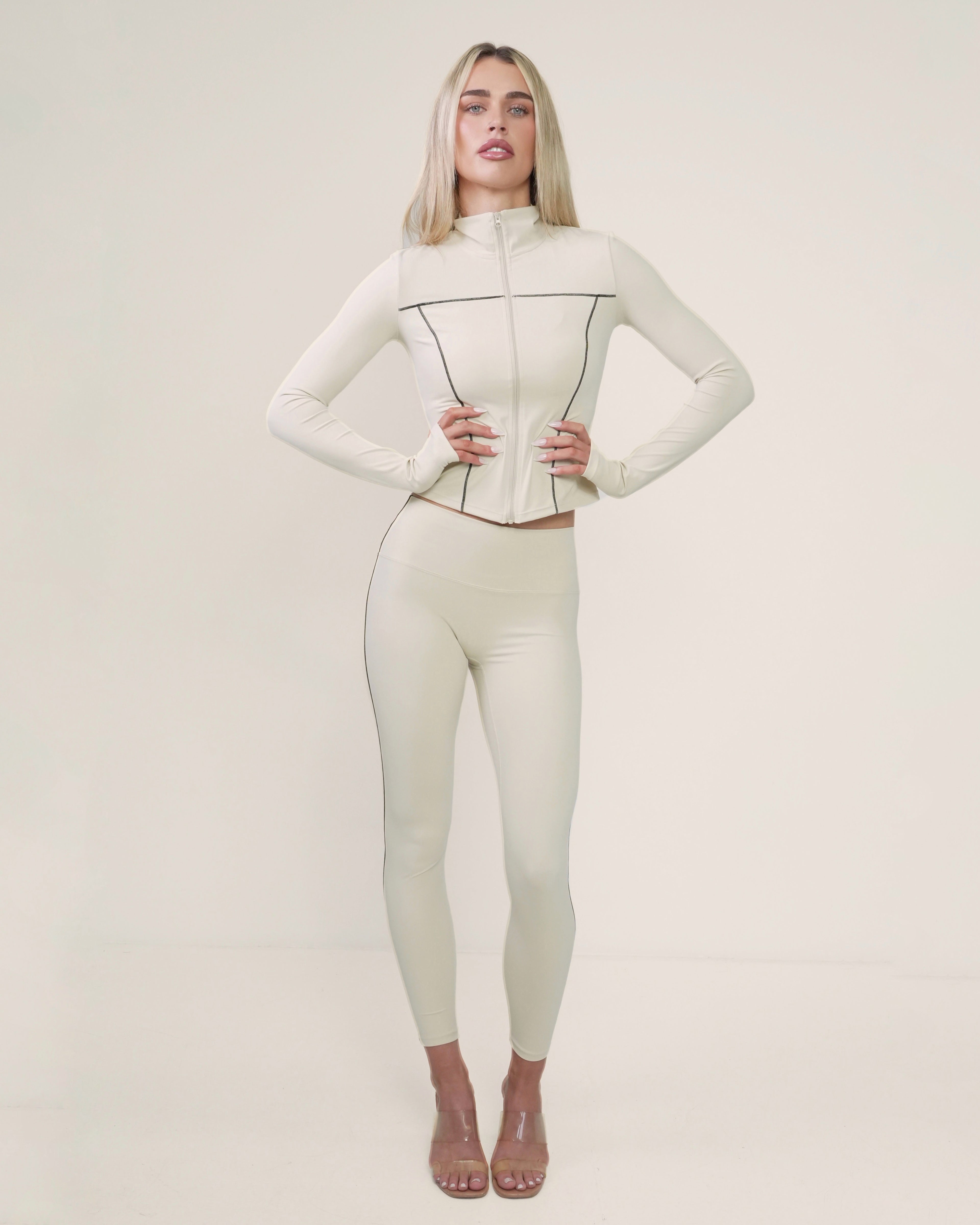 Stitch Contour Jacket | Custard