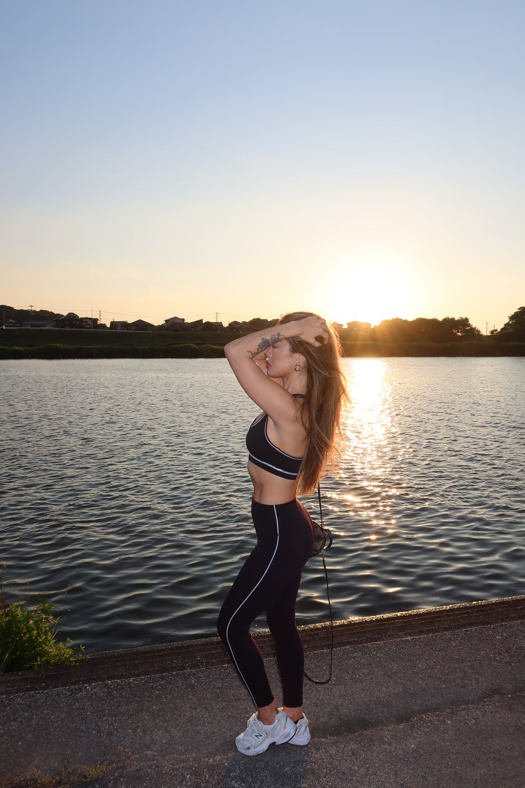 Stitch Contour Leggings | Black