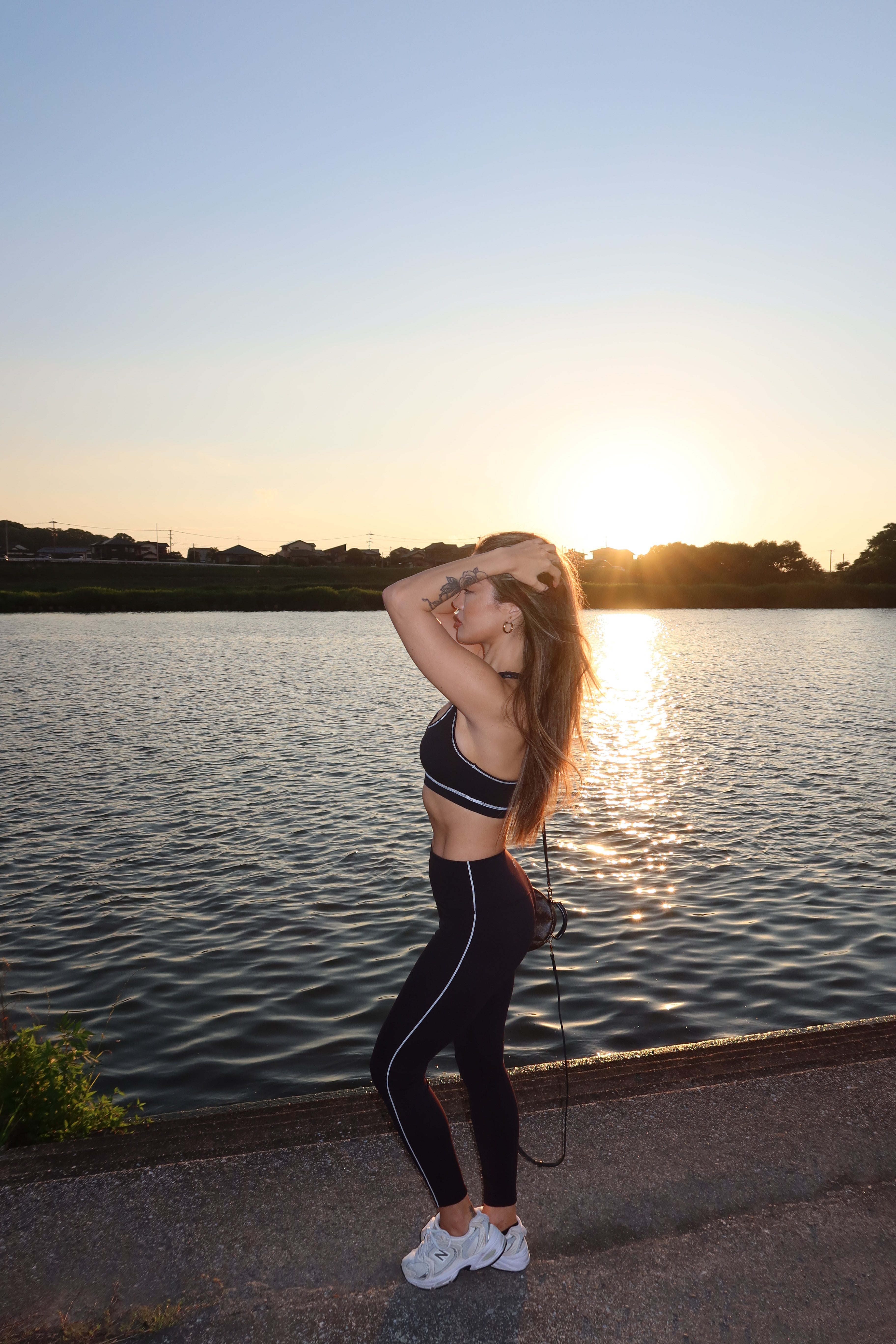 Stitch Contour Leggings | Black