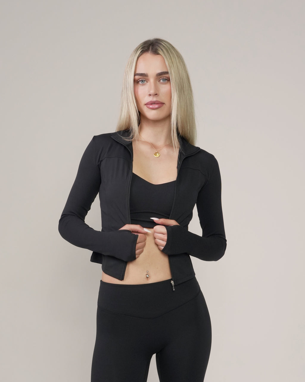 Sculpt Zip Jacket | Black