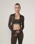 Stitch Contour Jacket | Brown