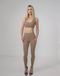 Tummy Control Invisible Scrunch Leggings | Latte