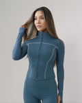 Stitch Contour Jacket | Dusty Blue