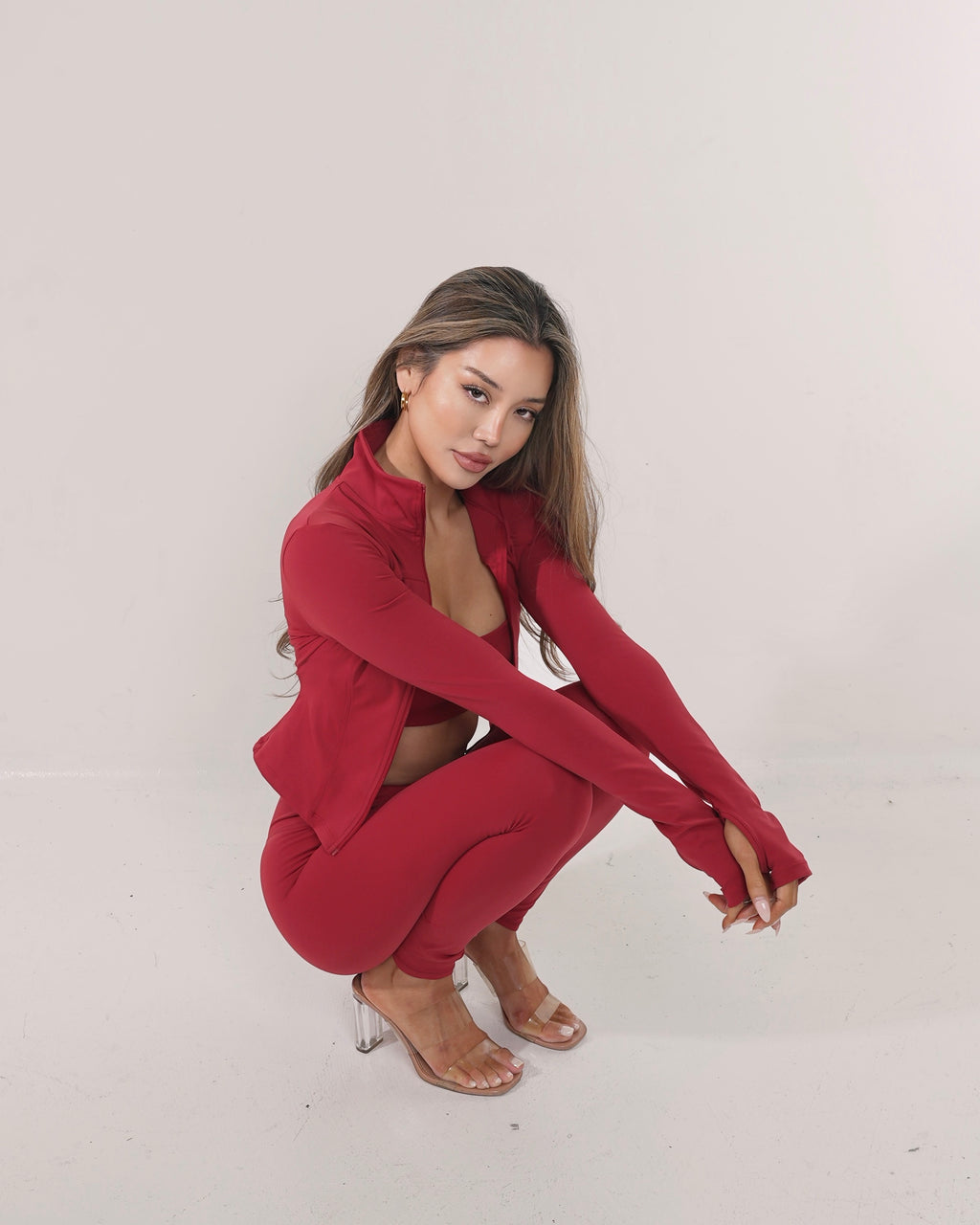 Sculpt Zip Jacket | Raspberry